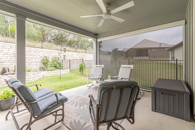 433 Skipping Cedar St, San Marcos, TX 78666 - view of patio / terrace featuring ceiling fan