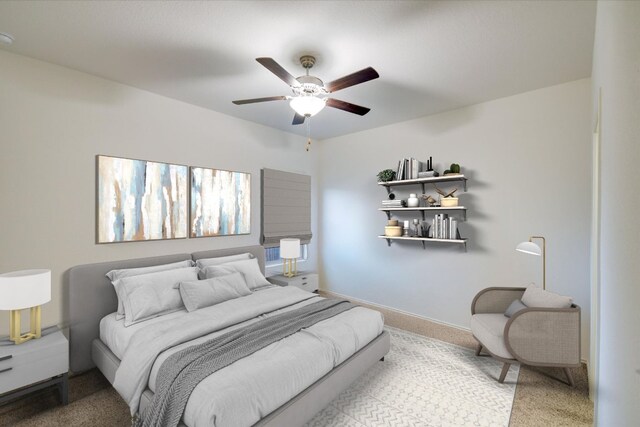 3413 Breckenridge Dr, Austin, TX 78744 - carpeted bedroom featuring a ceiling fan and baseboards