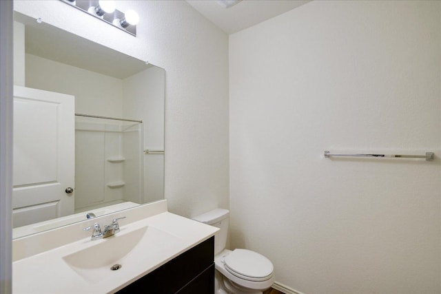 3413 Breckenridge Dr, Austin, TX 78744 - full bath featuring toilet, vanity, and a shower