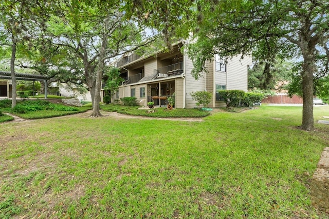 1135 Barton Hills Dr Unit 240, Austin, TX 78704 - view of yard with a balcony
