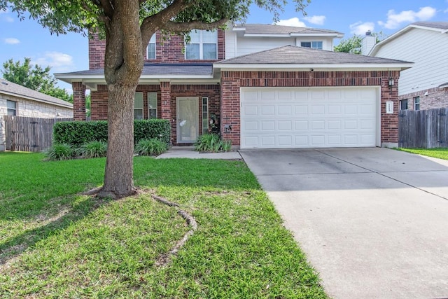 1115 Henderson Dr, Leander, TX 78641 - traditional home featuring brick siding, driveway, and an attached garage