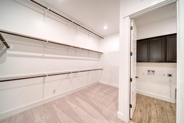 3321 Mongolian Dr, Leander, TX 78641 - spacious closet with light wood-style flooring