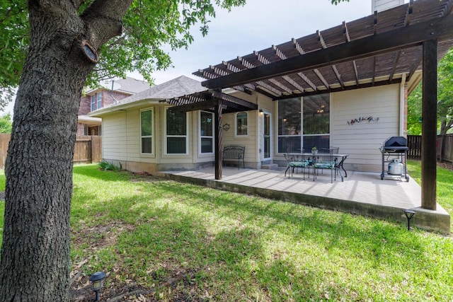 4308 Clear Meadow Pl, Round Rock, TX 78665 - rear view of property featuring a pergola and a patio area