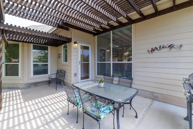 4308 Clear Meadow Pl, Round Rock, TX 78665 - view of patio featuring a pergola and outdoor dining space