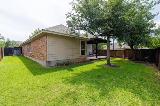4308 Clear Meadow Pl, Round Rock, TX 78665 - view of yard with central air condition unit and a patio