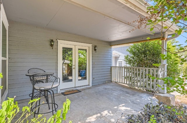 1202 Loma Dr, Austin, TX 78741 - view of patio / terrace with french doors