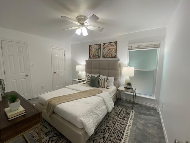 3819 Southway Dr, Austin, TX 78704 - bedroom featuring baseboards and a ceiling fan
