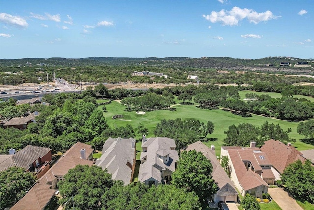 6012 Messenger Stake, Austin, TX 78746 - aerial view of property and surrounding area featuring nearby suburban area and a golf club