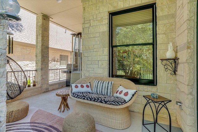 6012 Messenger Stake, Austin, TX 78746 - porch with a grill