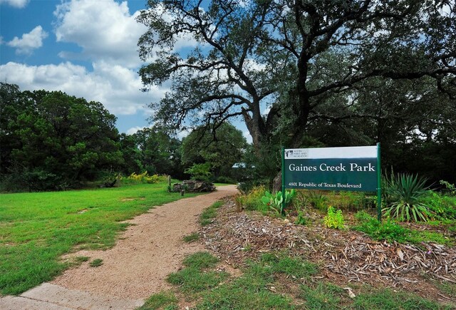 4839 Canyonbend Cir, Austin, TX 78735 - view of community featuring a yard