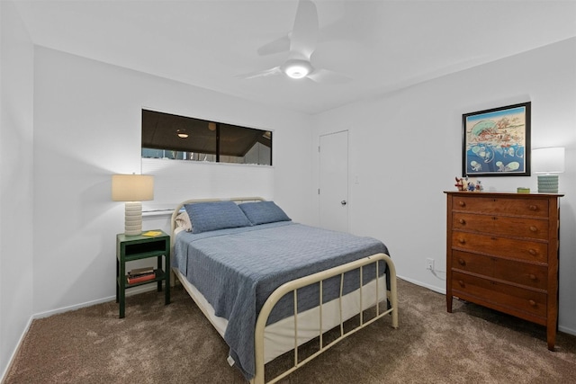 4839 Canyonbend Cir, Austin, TX 78735 - carpeted bedroom featuring ceiling fan and baseboards