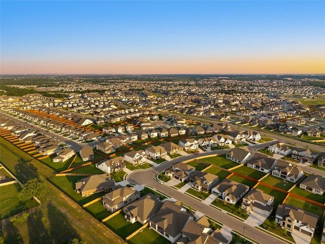 216 Reata Ridge Loop, Liberty Hill, TX 78642 - aerial view at dusk of a residential view