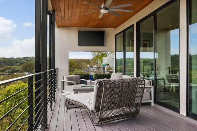 1337 Spyglass Dr, Austin, TX 78746 - deck with ceiling fan