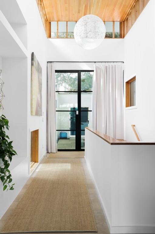 1337 Spyglass Dr, Austin, TX 78746 - hall with wooden ceiling and a high ceiling