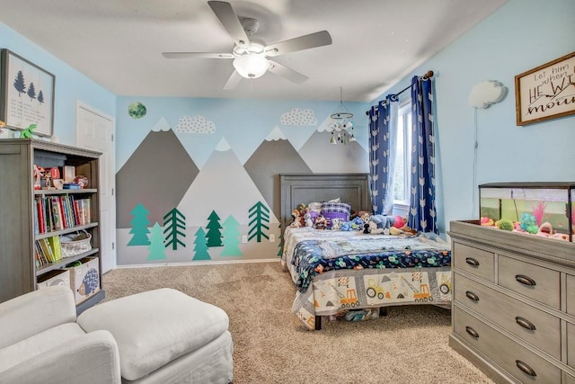 14028 Turkey Hollow Trl, Austin, TX 78717 - carpeted bedroom with ceiling fan