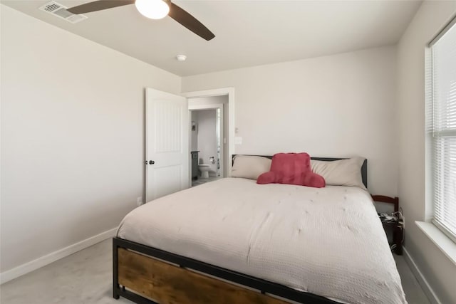 1581 Washburn Rd, Luling, TX 78648 - carpeted bedroom with baseboards and a ceiling fan