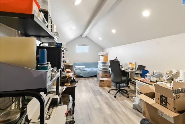 1581 Washburn Rd, Luling, TX 78648 - office area with wood finished floors and recessed lighting