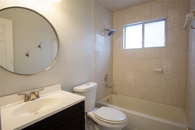 609 Pigeon Forge Rd, Pflugerville, TX 78660 - bathroom featuring toilet, shower / washtub combination, and vanity