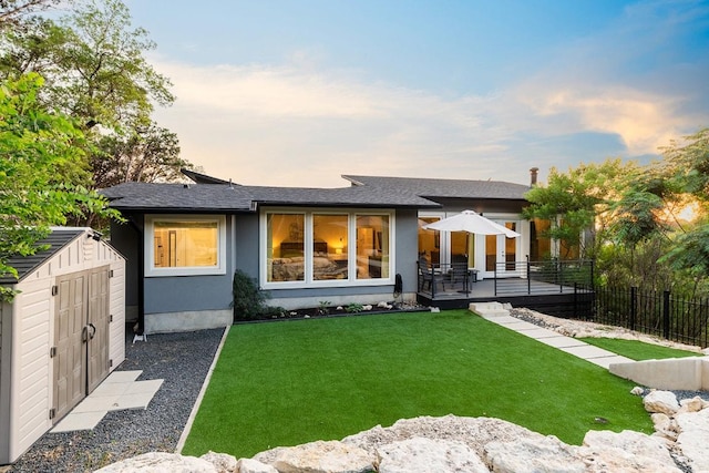 20702 Post Oak Dr, Lago Vista, TX 78645 - back of house featuring stucco siding and a patio area