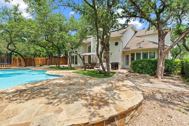 205 Champion Dr, Lakeway, TX 78734 - view of pool with a fenced backyard and a patio
