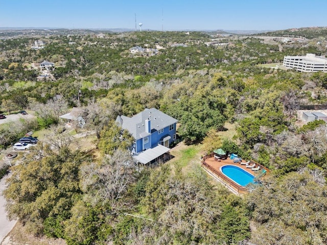418 Grace Ln, Austin, TX 78746 - aerial view of a pool area