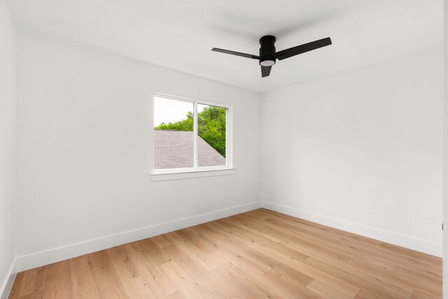 2716 Gettysburg Dr, Austin, TX 78745 - spare room featuring baseboards, light wood-style floors, and a ceiling fan