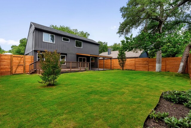 2716 Gettysburg Dr, Austin, TX 78745 - back of property featuring a deck and a shingled roof
