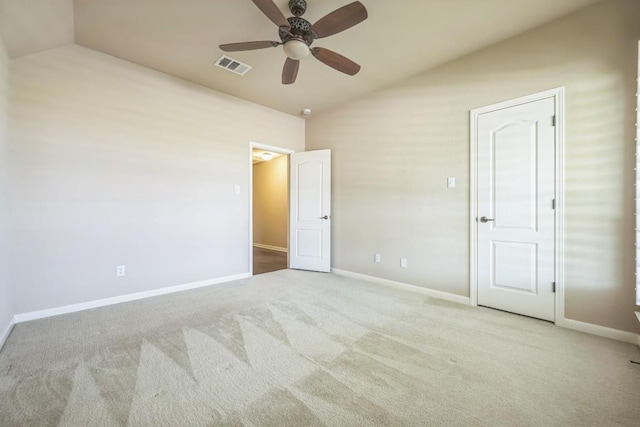 20125 Chayton Cir, Pflugerville, TX 78660 - unfurnished bedroom with vaulted ceiling, carpet, baseboards, and ceiling fan