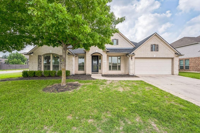 20125 Chayton Cir, Pflugerville, TX 78660 - view of front facade featuring driveway, an attached garage, brick siding, and a shingled roof