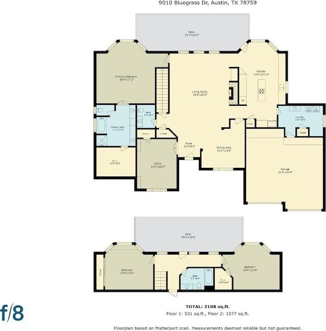 9010 Bluegrass Dr, Austin, TX 78759 - floor plan / room layout