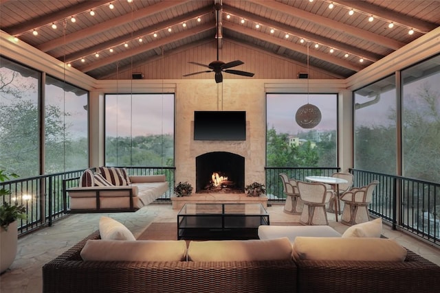 102 Crestwood Ct, Austin, TX 78746 - sunroom with lofted ceiling and healthy amount of natural light
