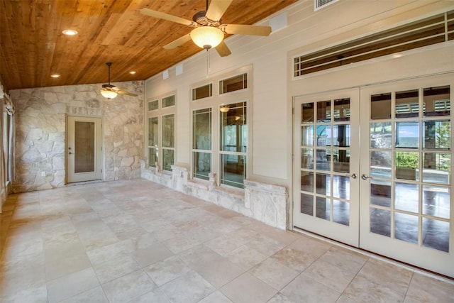4671 Fischer Store Rd, Wimberley, TX 78676 - view of patio / terrace with french doors and a ceiling fan