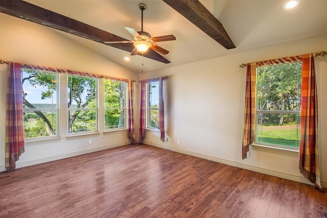 4671 Fischer Store Rd, Wimberley, TX 78676 - empty room featuring wood finished floors, baseboards, ceiling fan, and recessed lighting