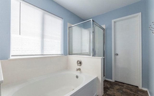 3907 Sojourner St, Austin, TX 78725 - bathroom with a stall shower and a garden tub