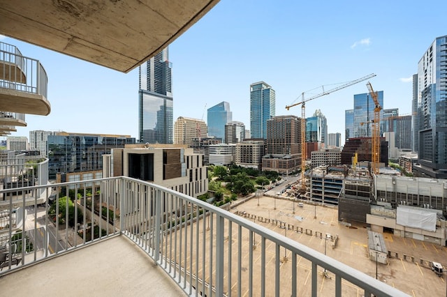 360 Nueces St Unit 1407, Austin, TX 78701 - balcony featuring a view of skyline