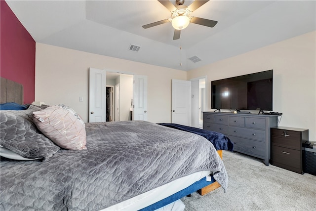 109 Red Cedar Ct, Georgetown, TX 78628 - carpeted bedroom featuring a ceiling fan