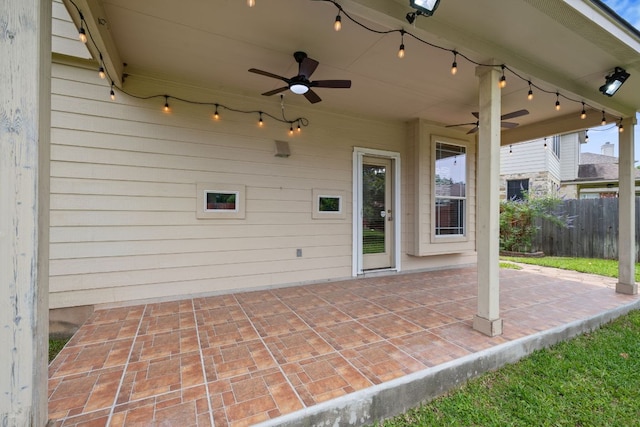 3619 Fossilwood Way, Round Rock, TX 78681 - view of patio / terrace featuring a ceiling fan