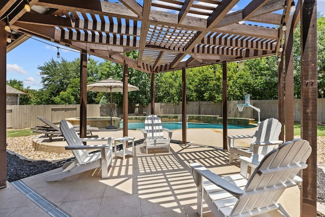 2516 Rusty Spur, Leander, TX 78641 - fenced backyard featuring a pergola and a patio area