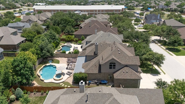 2516 Rusty Spur, Leander, TX 78641 - aerial perspective of suburban area with a pool