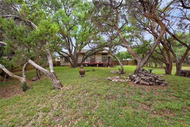 612 Tumlinson Fort Dr, Leander, TX 78641 - view of yard with a deck