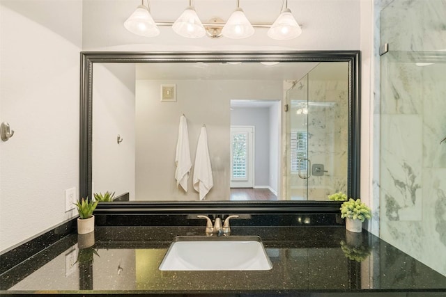 11203 Ranch Road 2222 1501, Austin, TX 78730 - bathroom with a marble finish shower and vanity