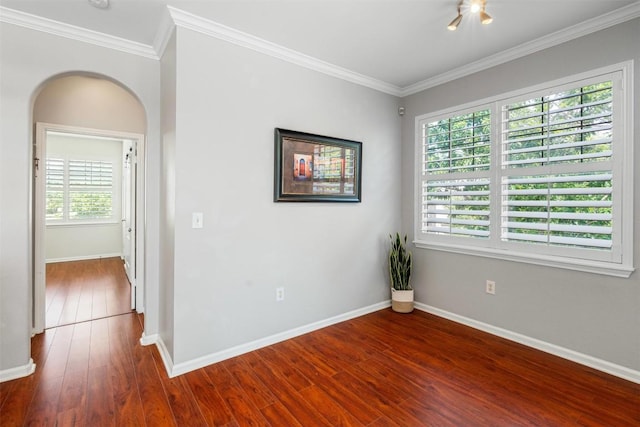11203 Ranch Road 2222 1501, Austin, TX 78730 - unfurnished room featuring baseboards, ornamental molding, and wood finished floors