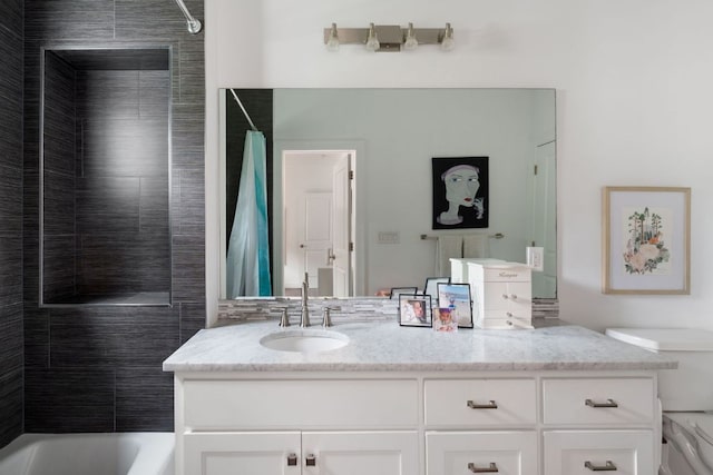 1711 Mohle Dr, Austin, TX 78703 - full bath with shower / tub combination, vanity, and toilet