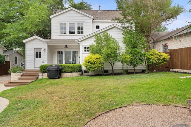 1711 Mohle Dr, Austin, TX 78703 - rear view of property with roof with shingles