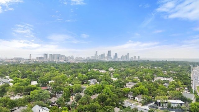 1711 Mohle Dr, Austin, TX 78703 - drone / aerial view of skyline and a tree filled landscape