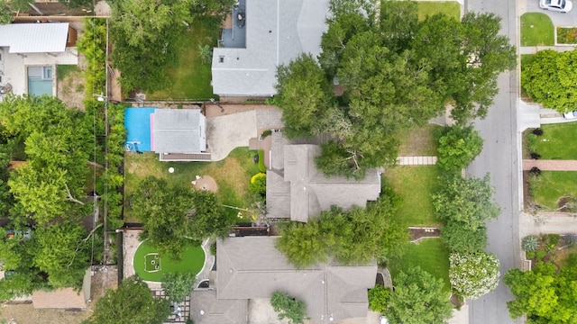 1711 Mohle Dr, Austin, TX 78703 - aerial view of property and surrounding area with property parcel outlined