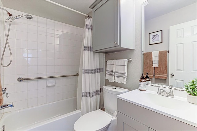 8002 Magic Mountain Cv, Round Rock, TX 78681 - full bathroom with shower / bath combo, toilet, and vanity