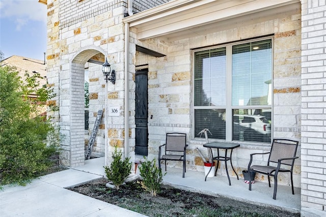306 Pulitzer Dr, Hutto, TX 78634 - property entrance with stone siding