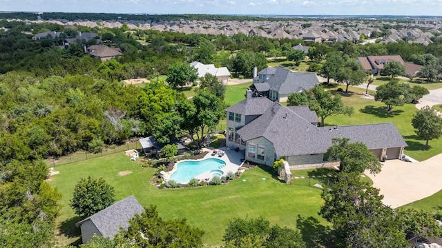 1701 Mira Vis, Leander, TX 78641 - aerial view of residential area featuring a pool area