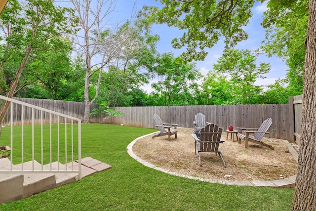 2100 Campfield Pkwy, Austin, TX 78745 - view of yard featuring an outdoor fire pit